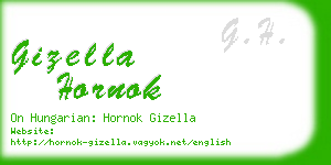 gizella hornok business card